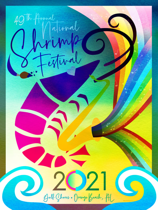 49th Annual National Shrimp Festival poster