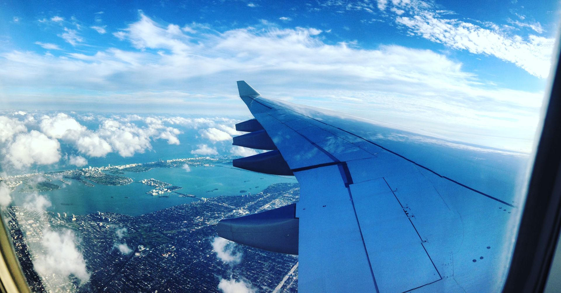 Plane flying over florida